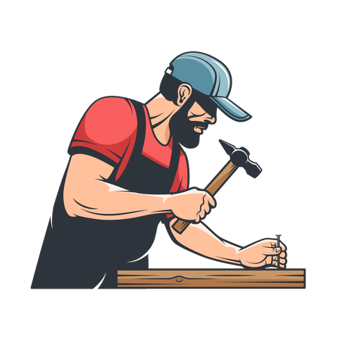 worker-handyman-with-hammer-and-nail